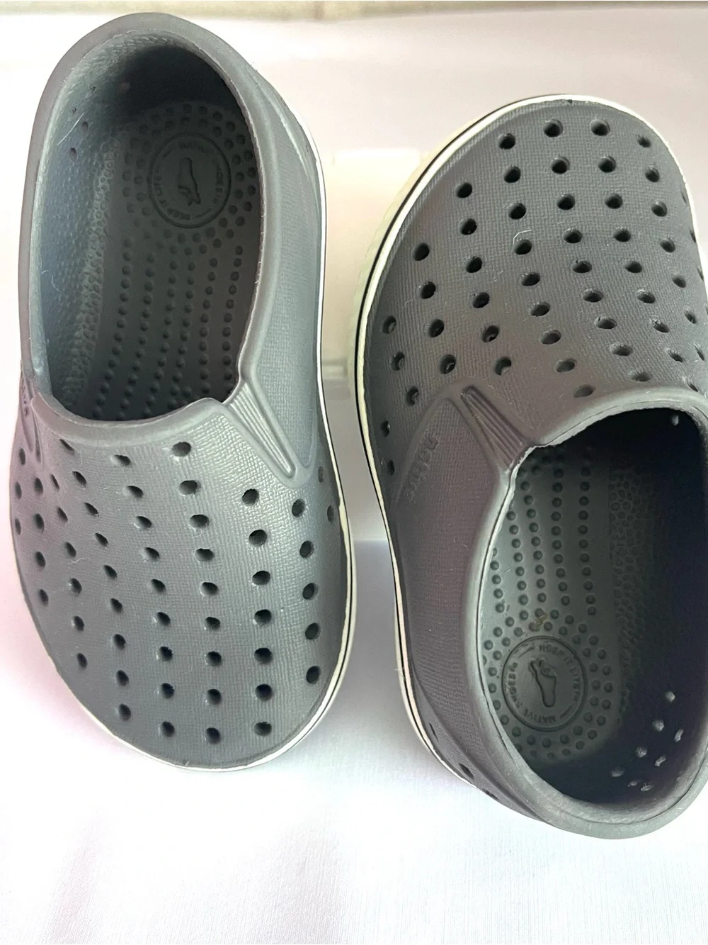 Native Kids Grey Slip-On Water Shoes